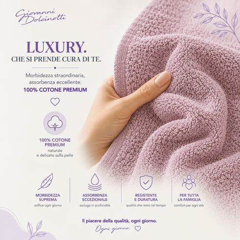Set 12 Asciugamani Lavette Premium 30x30 cm 100% Cotone - per Viso, Mani, Ospiti e SPA
