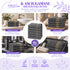 Set 6 Asciugamani Premium Elite 40x70 cm 100% Cotone - con Bordura Jacquard - per Bagno, Palestra e Viaggio
