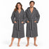 Accappatoio Uomo e Donna Nido d’Ape 100% Cotone - con Cappuccio, Cintura e Tasche - per Casa, SPA, Palestra e Viaggio