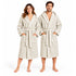 Accappatoio Uomo e Donna Nido d’Ape 100% Cotone - con Cappuccio, Cintura e Tasche - per Casa, SPA, Palestra e Viaggio
