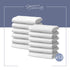 Set Lavette Asciugamani viso in 100% cotone - 30x30 cm - Extra assorbenti e ad asciugatura rapida - Per Bagno, Spa e Palestra - Modello Orlando - Col. Bianco