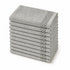 Set 10 Guanti Bagno 14x20 cm - 60% Bamboo e 40% Cotone - con Bordura Decorativa - per Detersione Viso, Corpo e Skincare