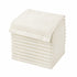 Set 12 Asciugamani Lavette 30x30 cm - 60% Bamboo e 40% Cotone - con Bordura Decorativa - per Viso, Skincare e Viaggio