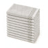 Set 10 Guanti Bagno 14x20 cm - 60% Bamboo e 40% Cotone - con Bordura Decorativa - per Detersione Viso, Corpo e Skincare