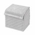 Set 12 Asciugamani Lavette 30x30 cm - 60% Bamboo e 40% Cotone - con Bordura Decorativa - per Viso, Skincare e Viaggio