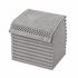 Set 12 Asciugamani Lavette 30x30 cm - 60% Bamboo e 40% Cotone - con Bordura Decorativa - per Viso, Skincare e Viaggio