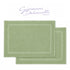 Set 2 Tappeti Bagno Premium 50x80 cm 100% Cotone - con Bordo Perimetrale - per Doccia, Vasca e Lavabo