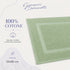 Set 2 Tappeti Bagno Premium 50x80 cm 100% Cotone - con Bordo Perimetrale - per Doccia, Vasca e Lavabo