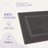 Set 2 Tappeti Bagno Premium 50x80 cm 100% Cotone - con Bordo Perimetrale - per Doccia, Vasca e Lavabo