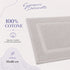 Set 2 Tappeti Bagno Premium 50x80 cm 100% Cotone - con Bordo Perimetrale - per Doccia, Vasca e Lavabo