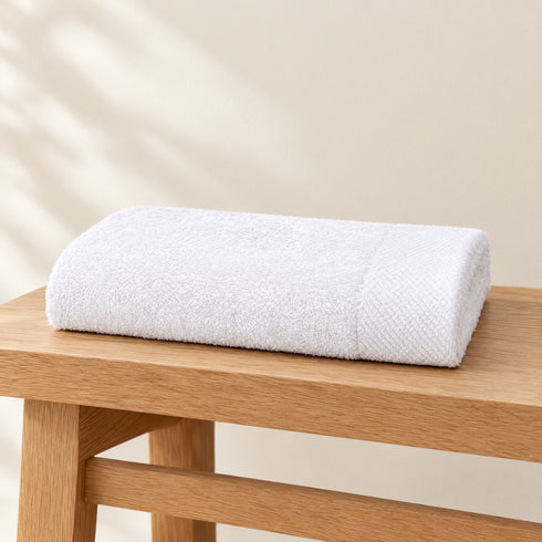 Telo Doccia 100x150 cm in Spugna 500 g/m² – Modello Favignana – Bianco