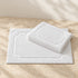 Set 2 Tappeti Bagno 50x70 cm in Spugna 750 g/m² – Bianco