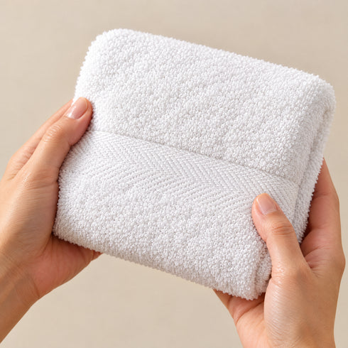 Asciugamano Viso 60x100 cm in Spugna 500 g/m² – Modello Favignana – Bianco