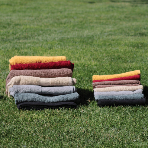 Set Asciugamano Bagno Cotone Tinta Unita