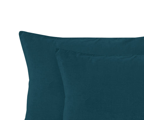 Parure Copripiumino in raso 300TC con federe in Velluto