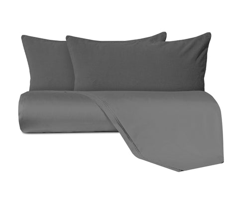 Parure Copripiumino in raso 300TC con federe in Velluto