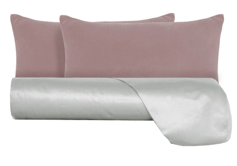 Parure Copripiumino in raso 300TC con federe in Velluto