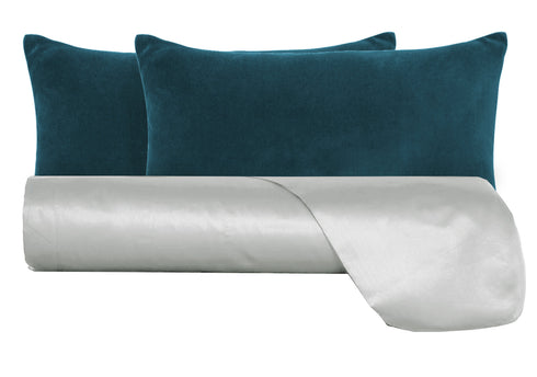 Parure Copripiumino in raso 300TC con federe in Velluto