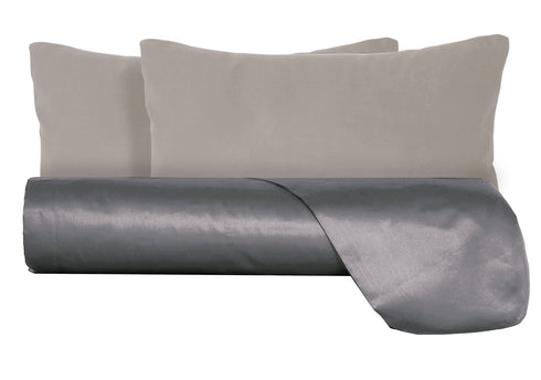 Parure Copripiumino in raso 300TC con federe in Velluto