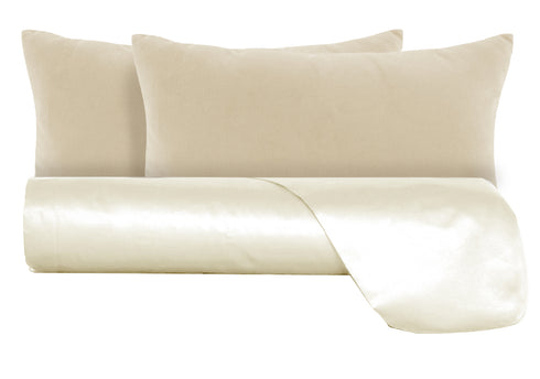 Parure Copripiumino in raso 300TC con federe in Velluto