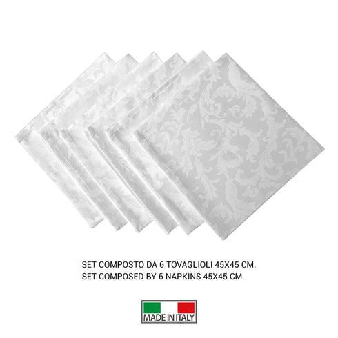 Tovaglioli Jacquard Damascato (Set da 6)