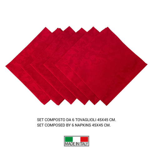 Tovaglioli Jacquard Damascato (Set da 6)