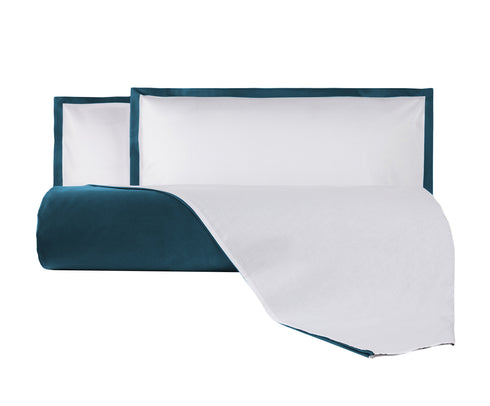 Parure Copripiumino Double Face in Raso di Cotone - Yacht