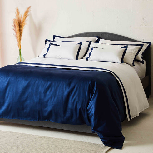 Parure Copripiumino Double Face in Raso di Cotone - Yacht