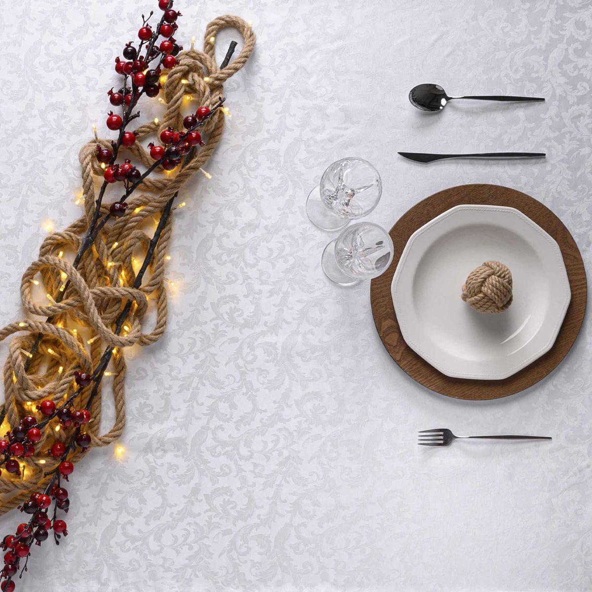 Tovaglia in tessuto, biancheria da tavola tessile, cotone poliestere, lavabile, tessuto jacquard damascato ornamentale tinta unita, lavabile, beige, grigio, rotonda, 155 cm, con orlo (bordato Tovaglia in tessuto, biancheria da tavola tessile, cotone poliestere, lavabile, tessuto jacquard damascato ornamentale tinta unita, lavabile, beige, grigio, rotonda, 155 cm, con orlo (bordato
