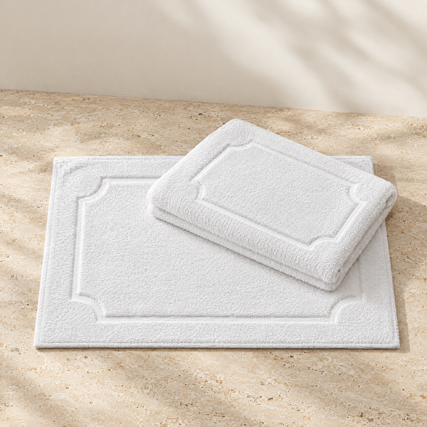 Tappeti bagno in spugna 750 g/m² bianchi