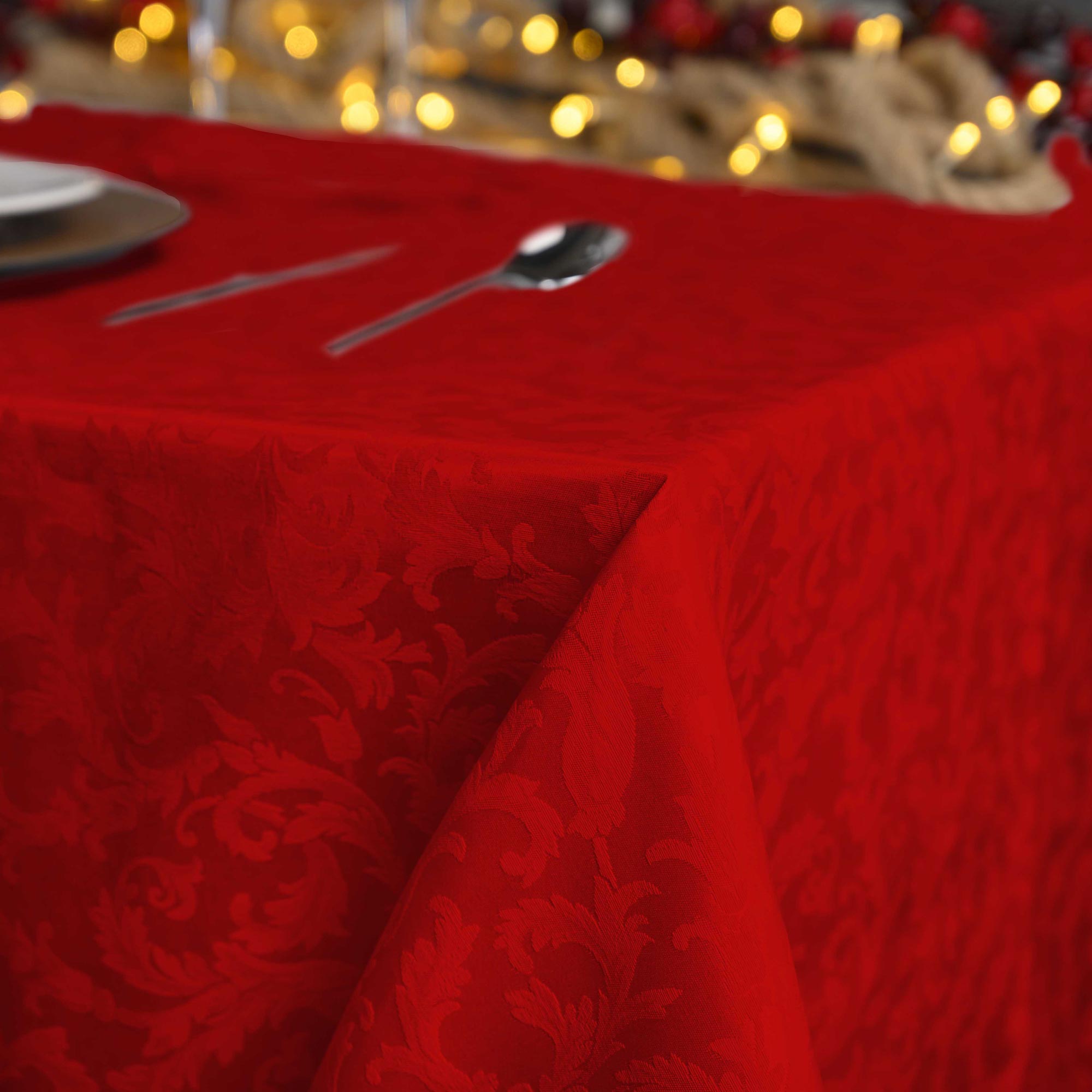 Giovanni Dolcinotti Christmas Collection Tovaglia Natalizia Rossa 12  posti, 140x280 cm Made in Italy : : Casa e cucina